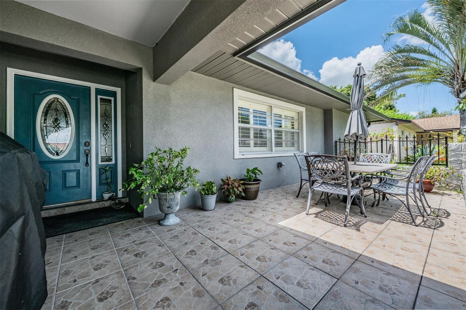 Front door/ open patio.