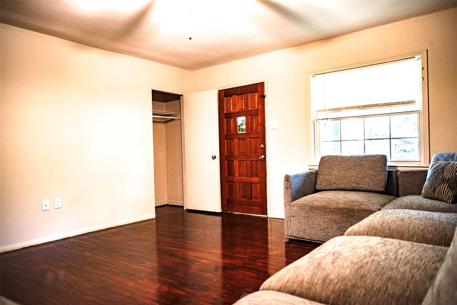 Living Room and coat closet