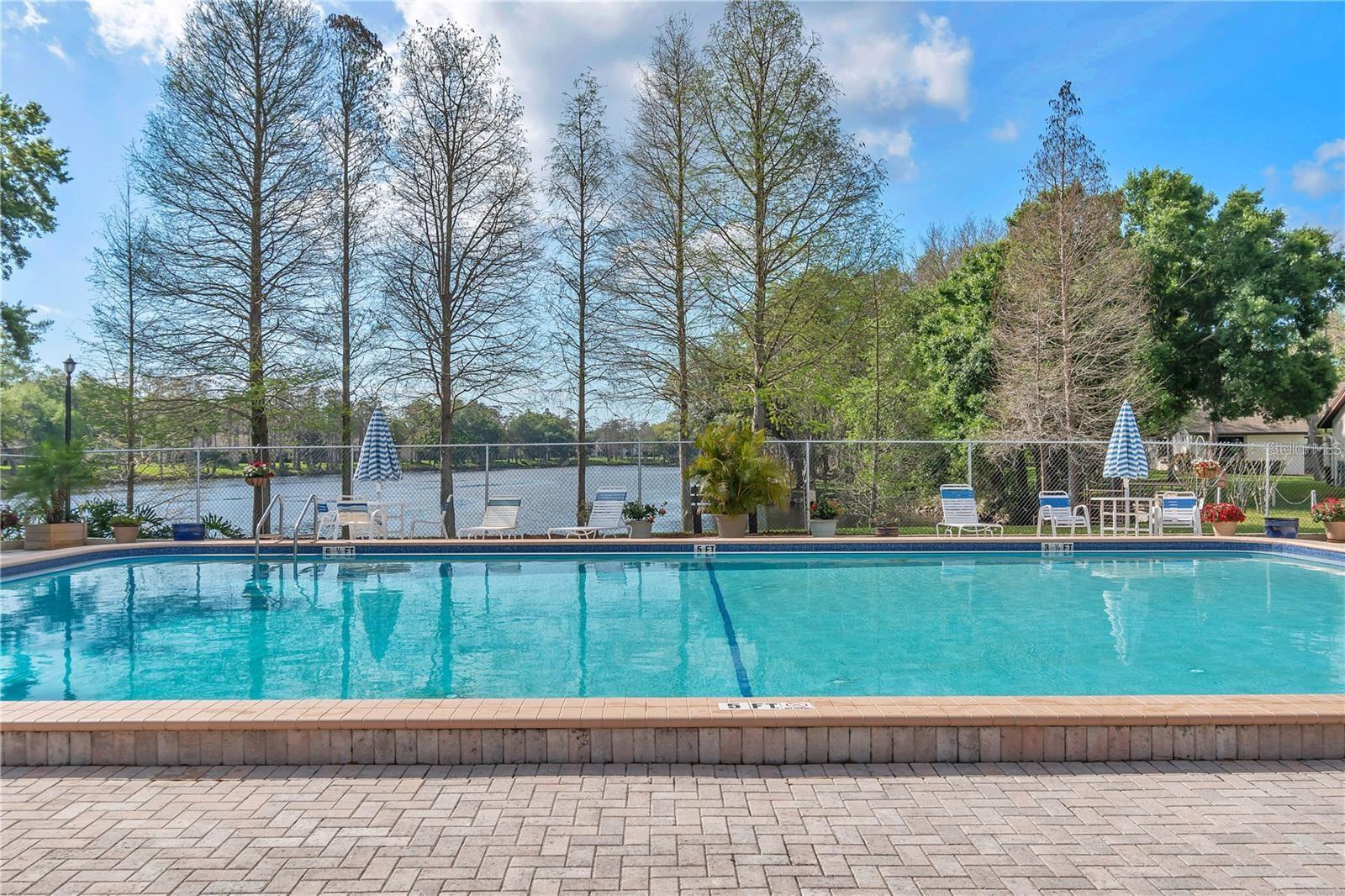 The community Pool overlook the lake