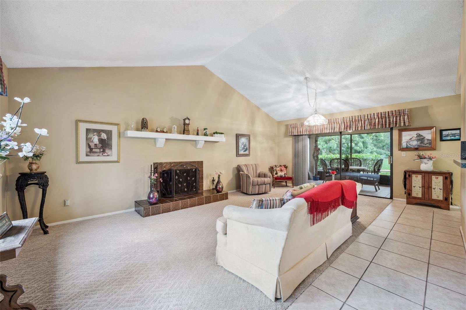 Living Room with Fireplace