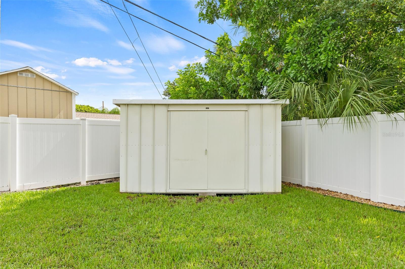 Large shed for additional storage.