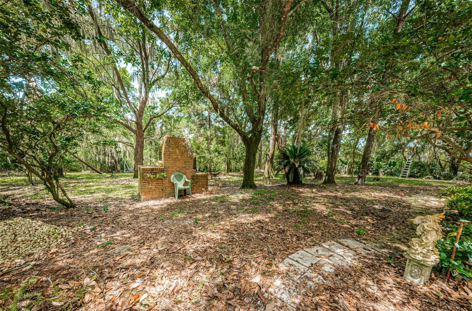 Front of home's land - BBQ smoker area