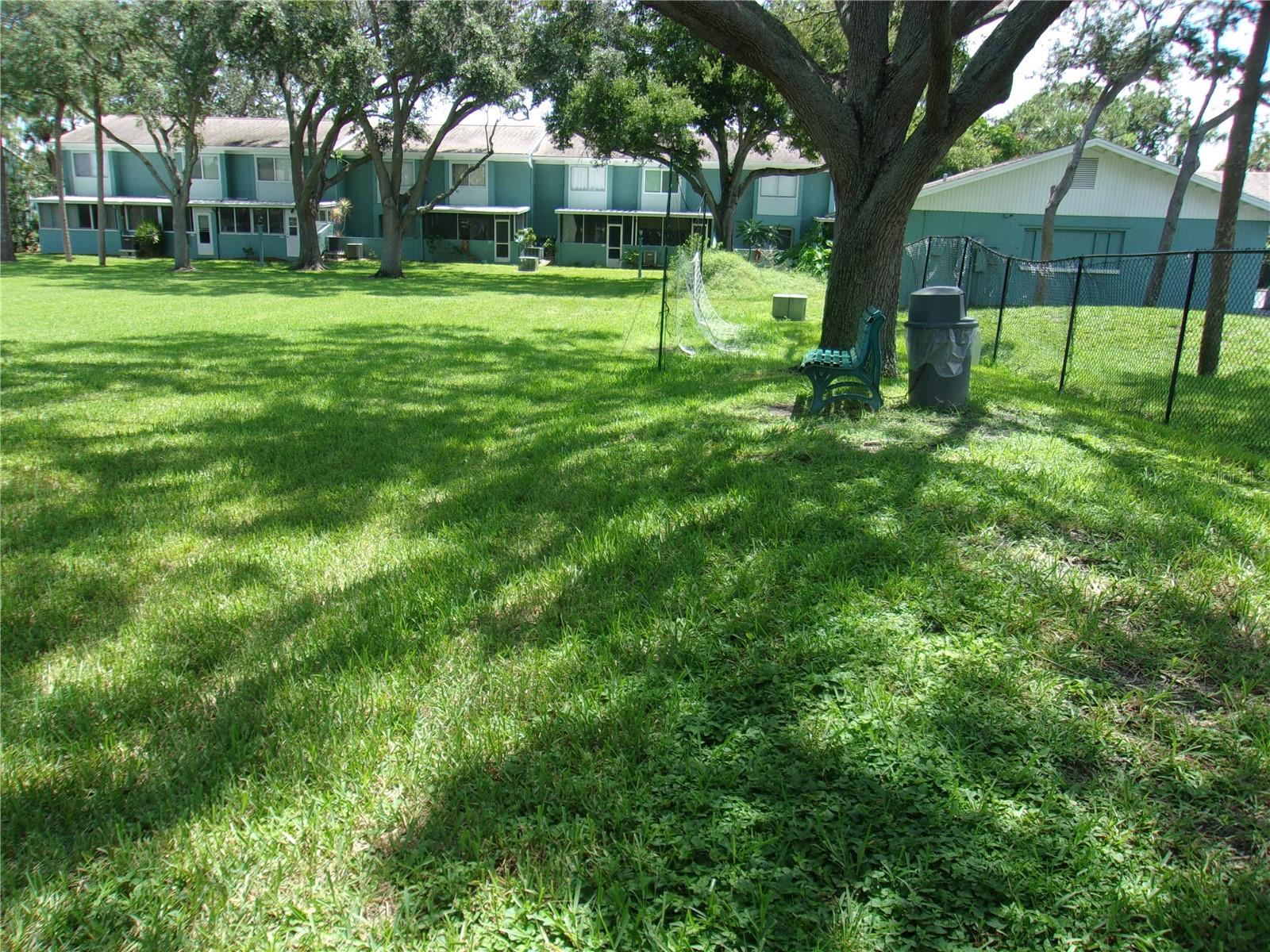 Green space for soccer, volleyball etc