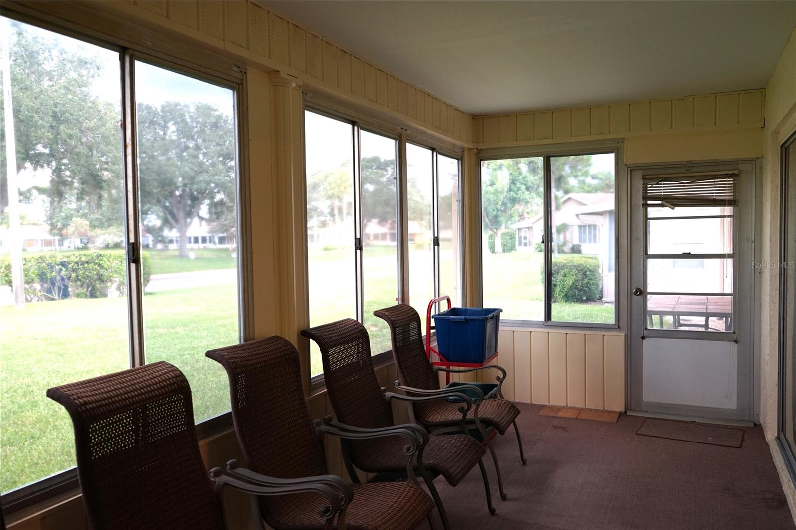 lanai with glass windows