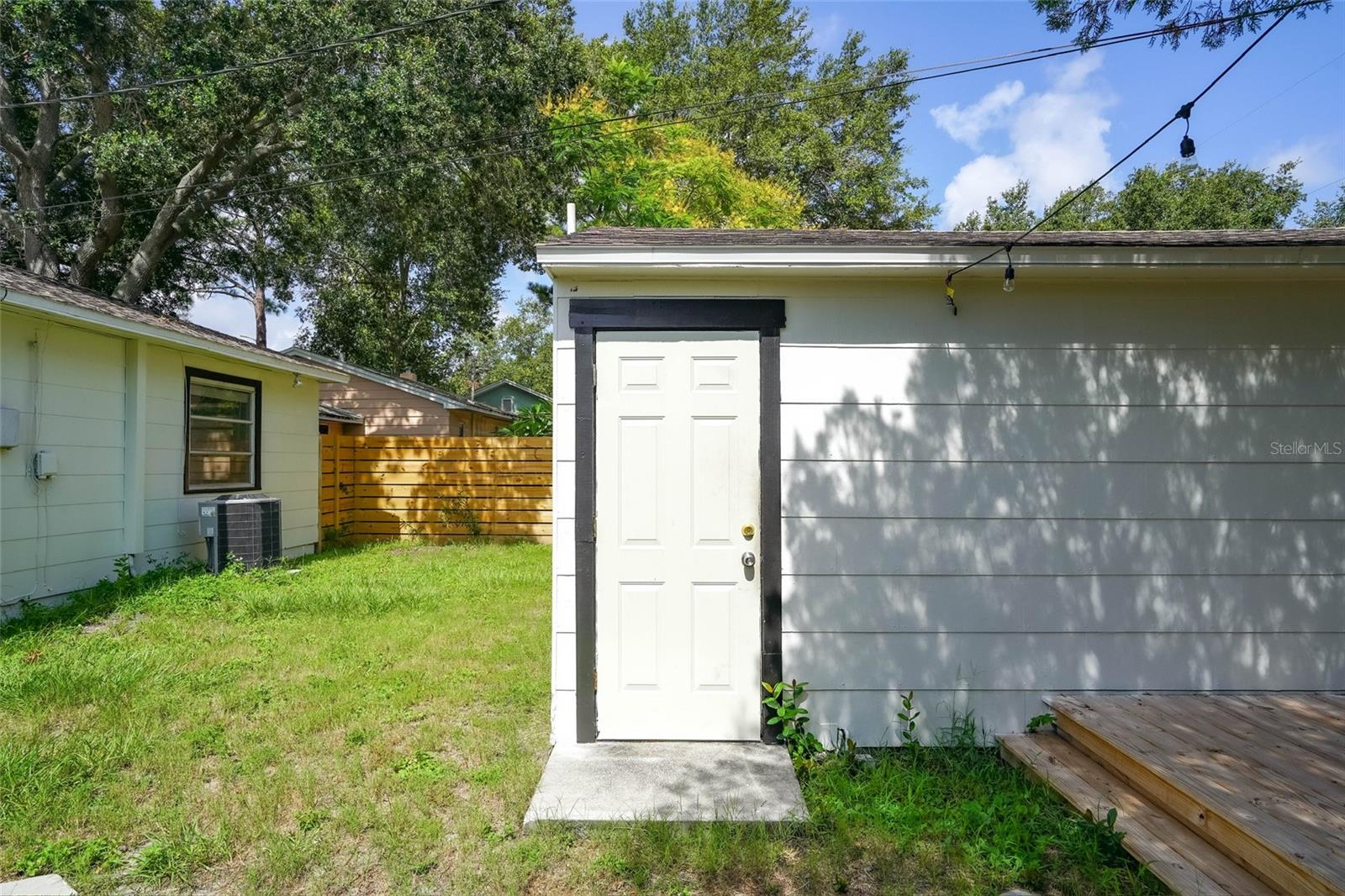 Entrance to garage