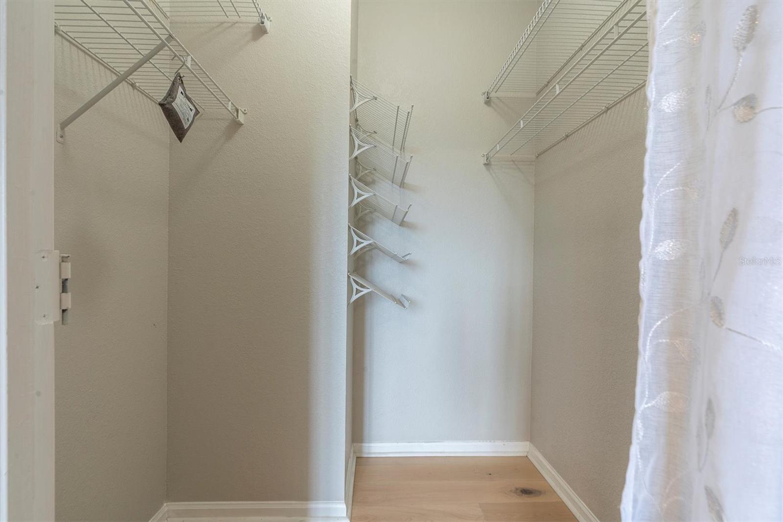 Primary walk in closet