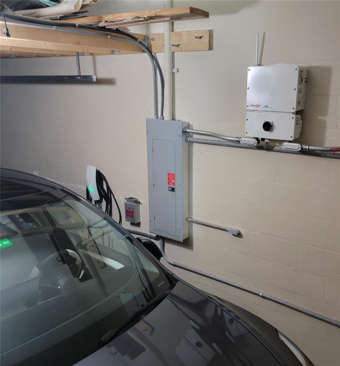 EV Charging Station in Garage.