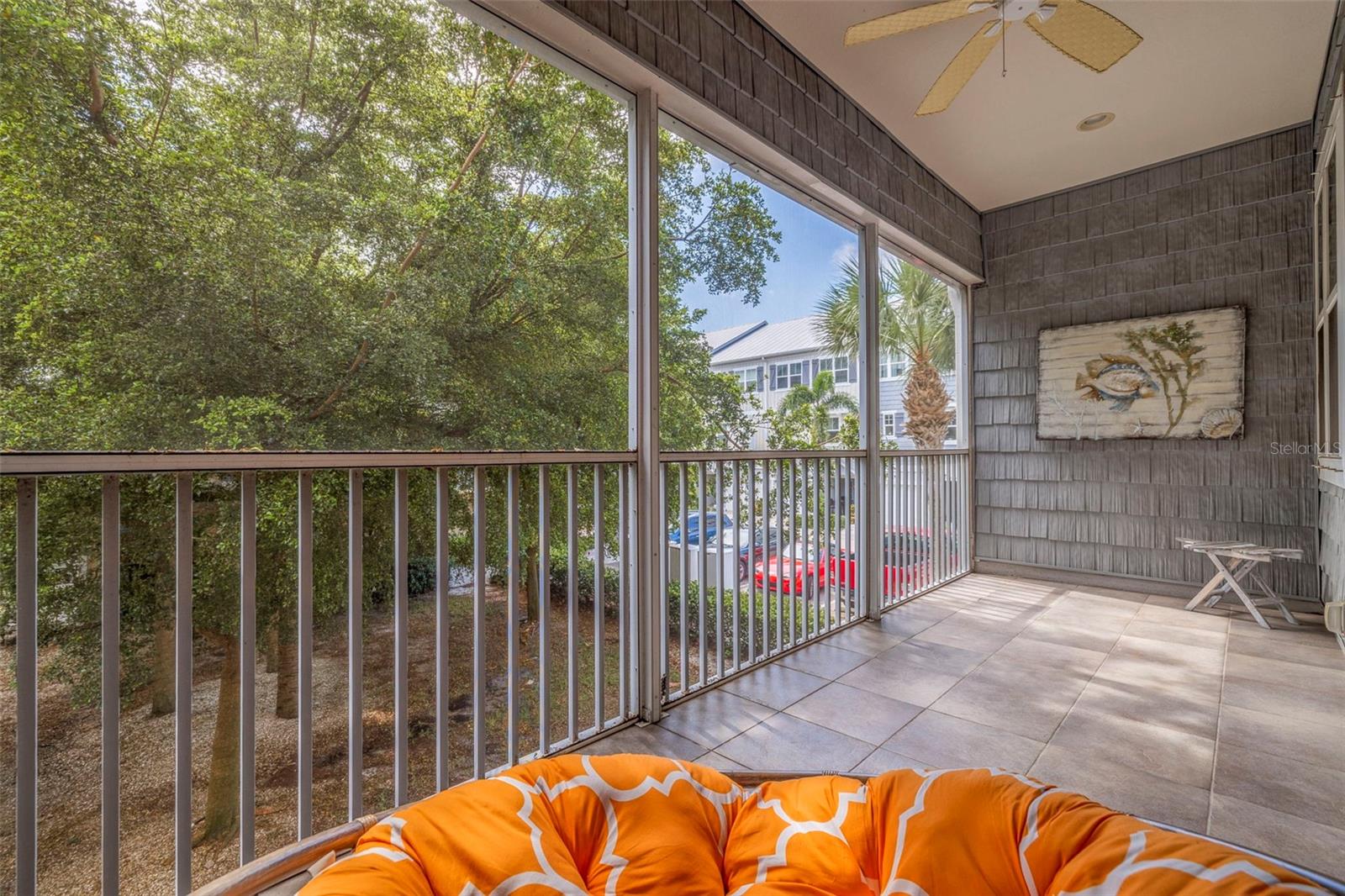 Second Level Enclosed Patio with sliding doors