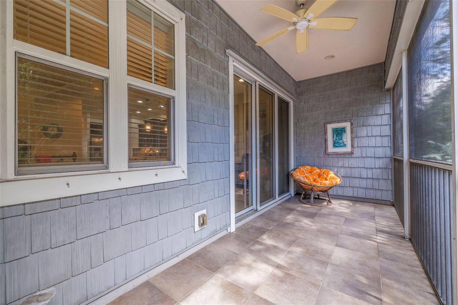 Second Level Enclosed Patio with sliding doors