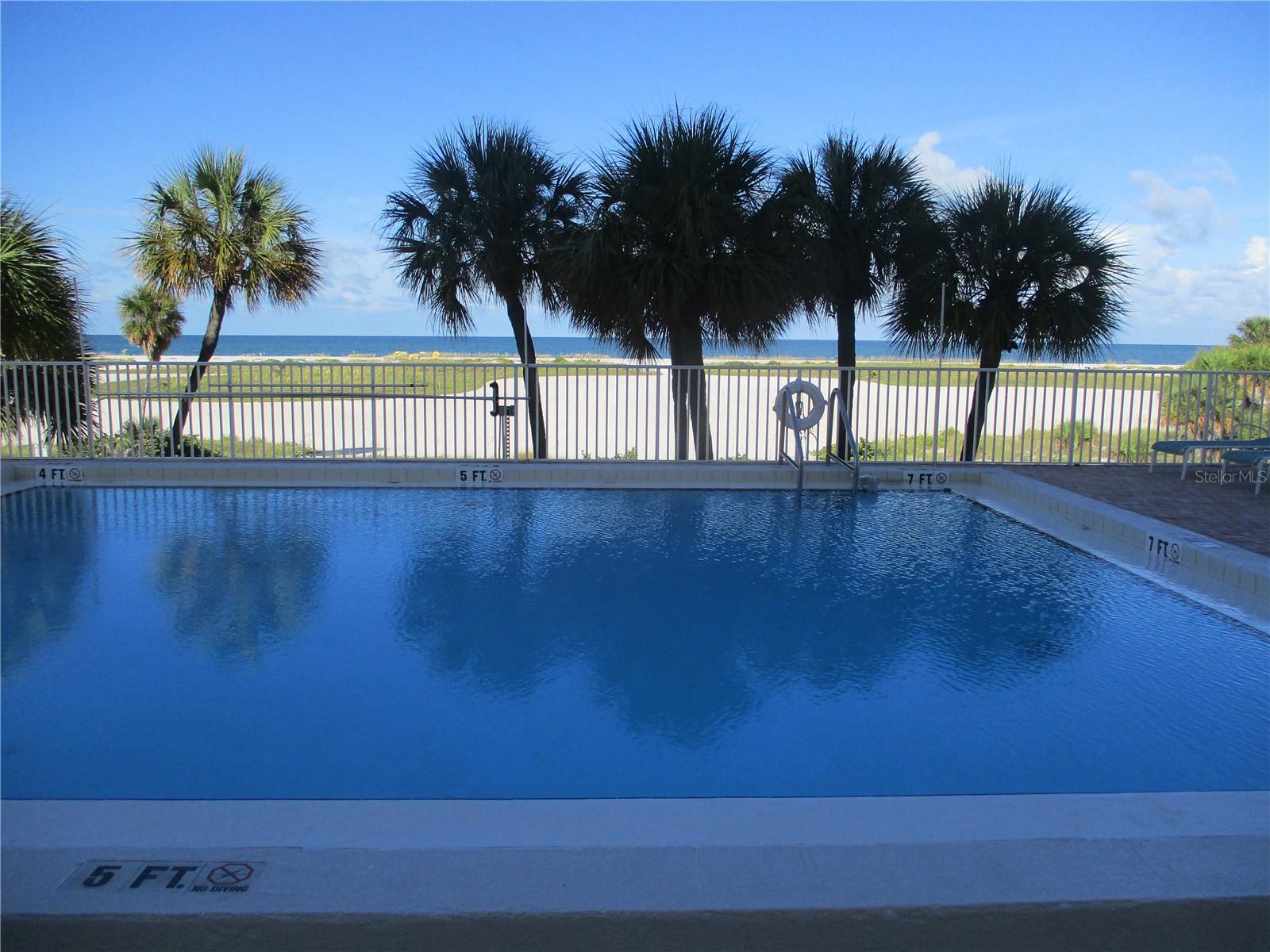 Heated beachside pool.