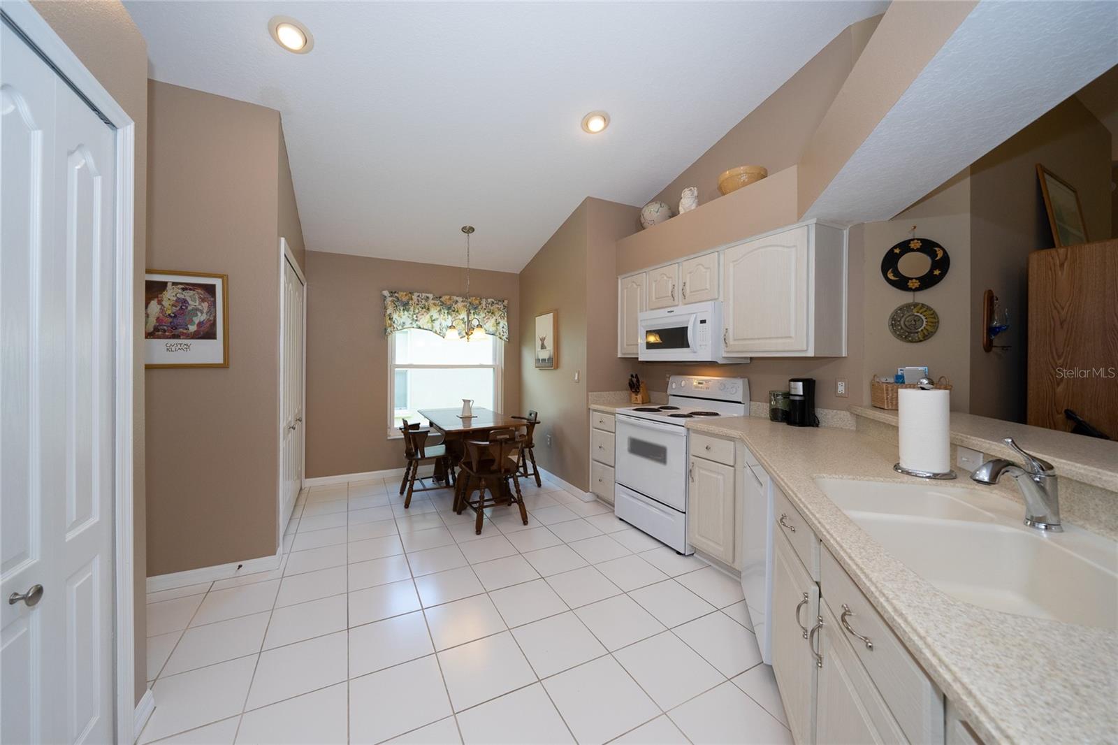 Corian countertops in kitchen