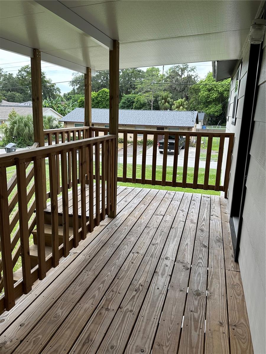 Upstairs balcony