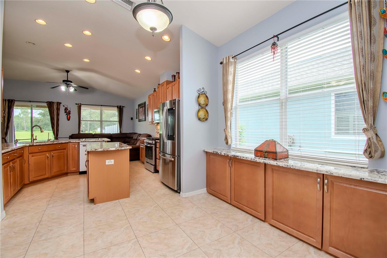 Extra storage cabinets near the kitchen