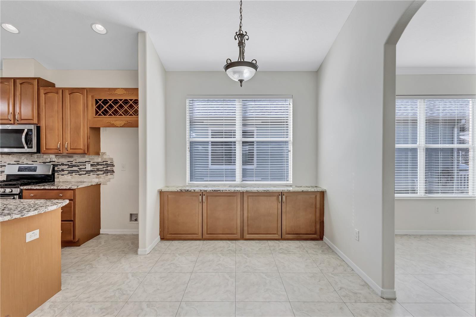 Spacious kitchen with extra storage