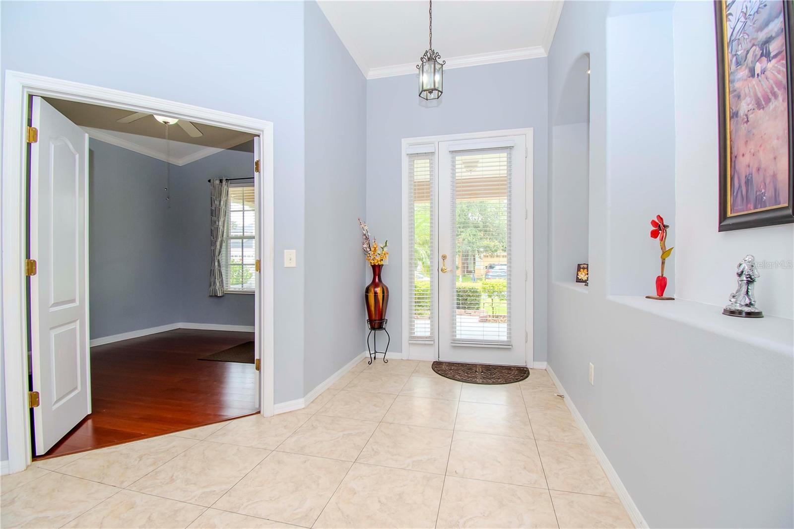 Open foyer and dining area