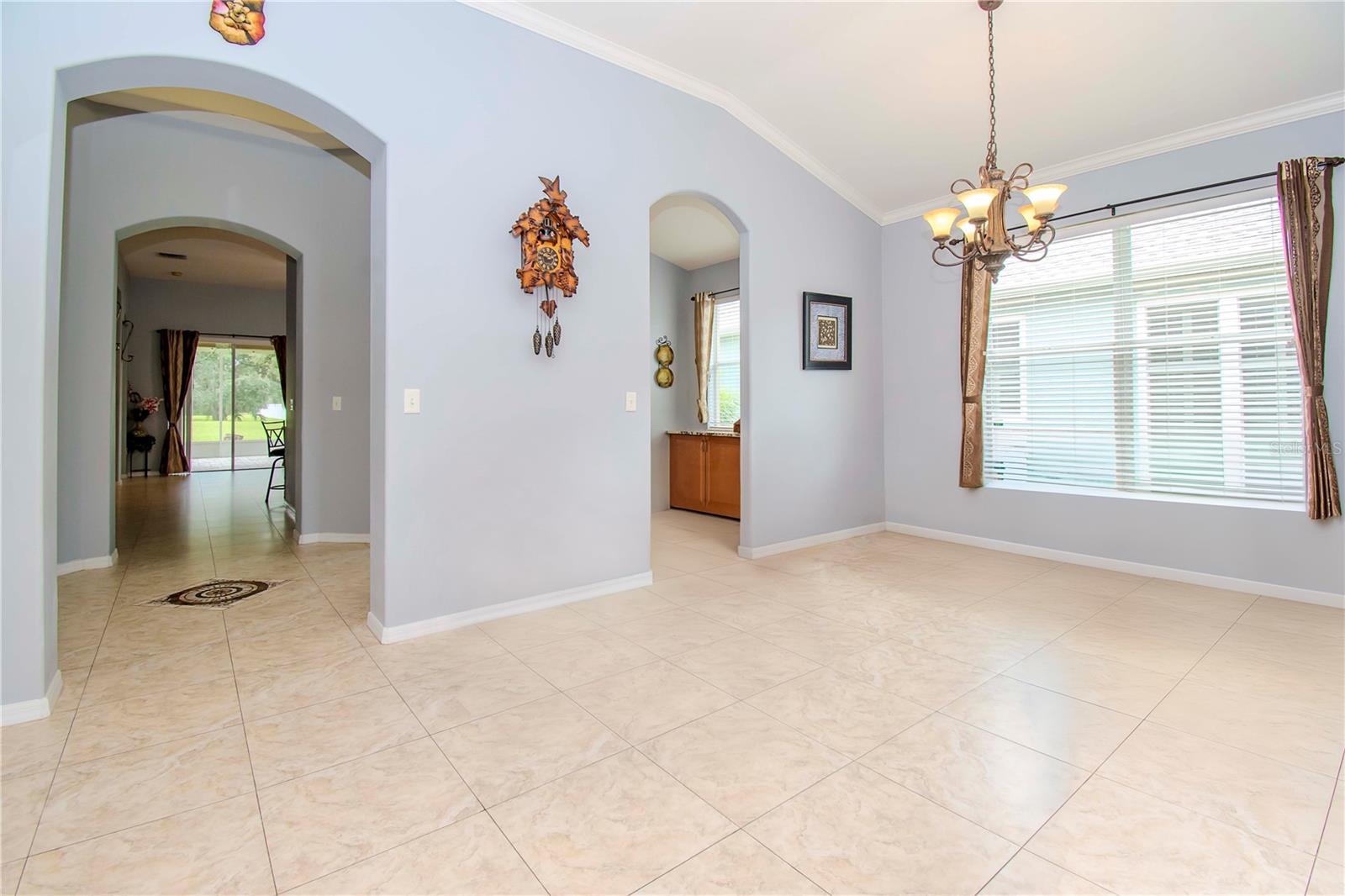 Open foyer and dining area