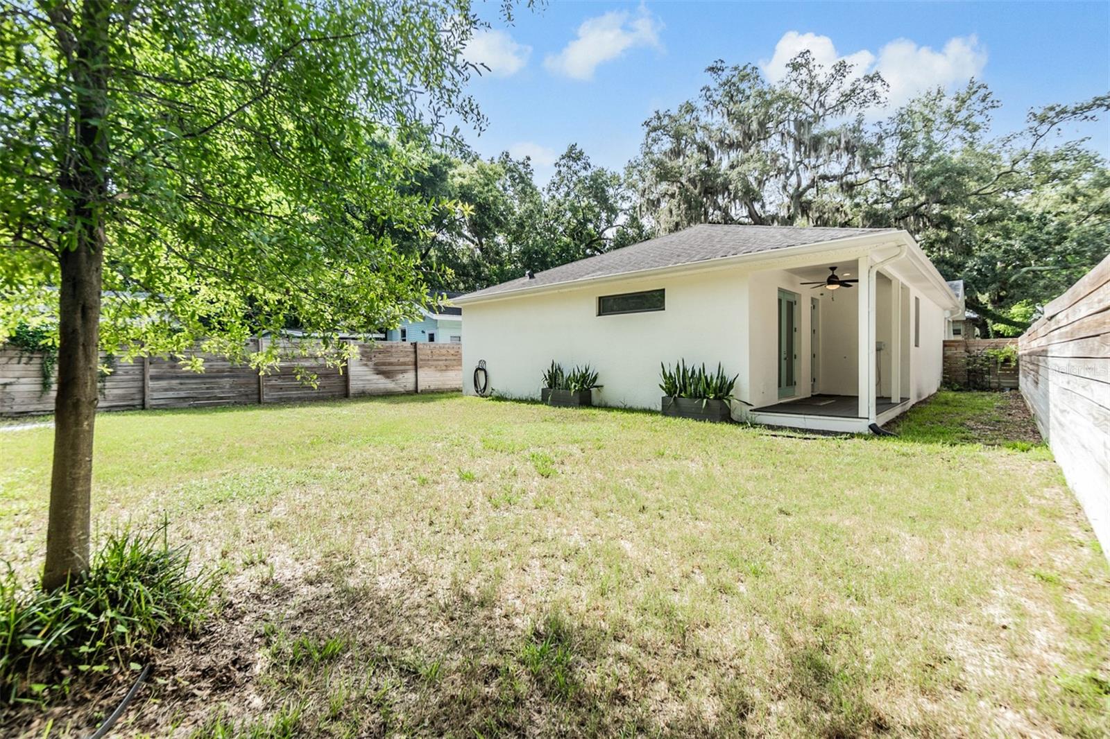 Back yard - completely fenced in.