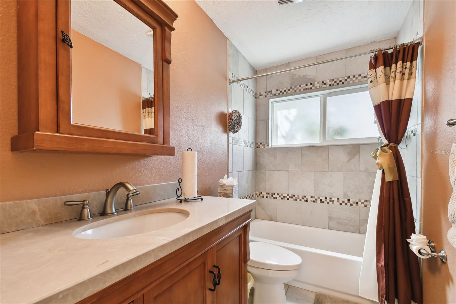 Remodeled  hall bathroom