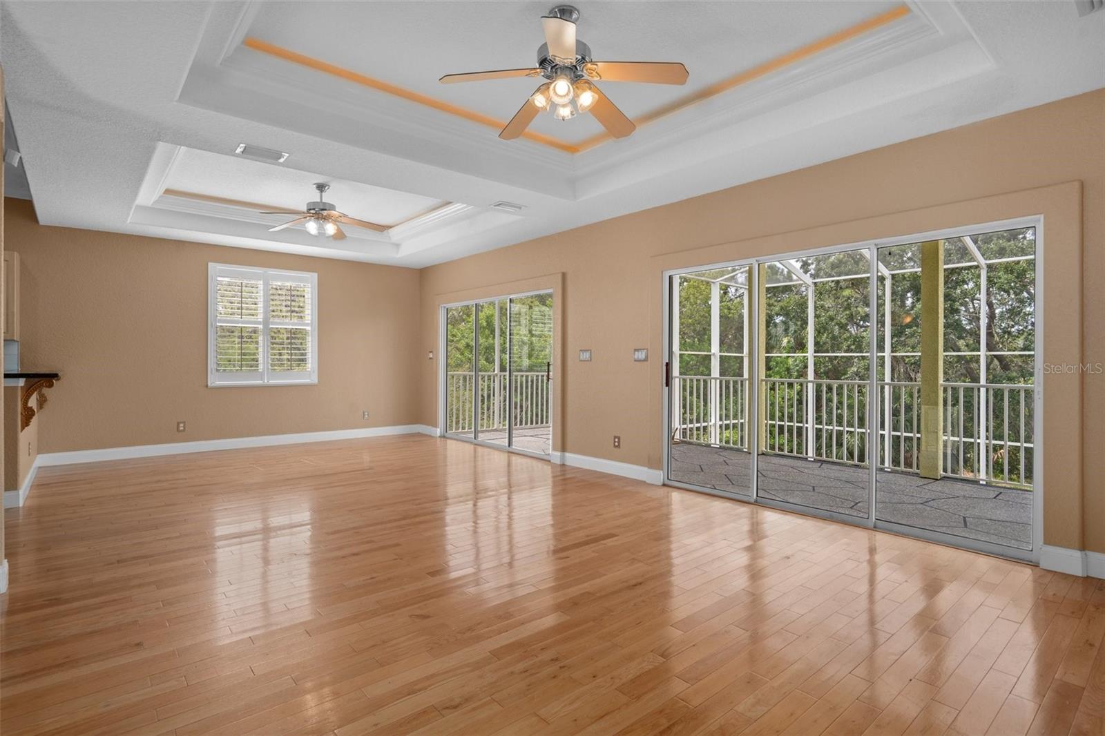 Living room and dining area