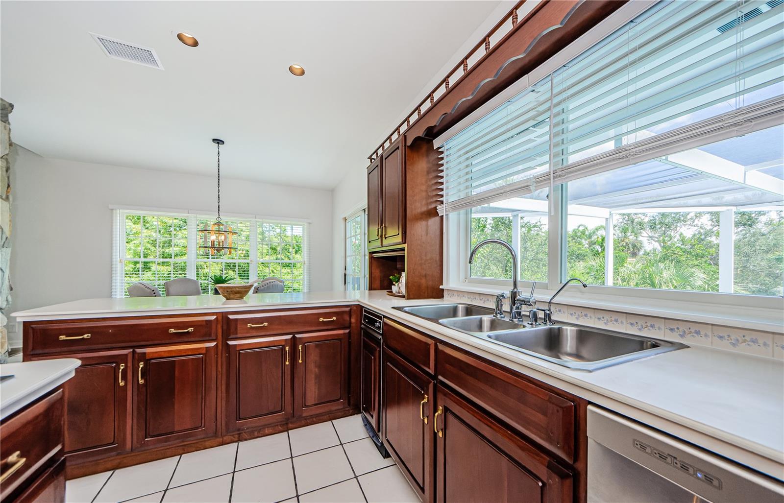 Kitchen complete with dishwasher, trash compactor, garbage disposal, bread box or hide your coffee or mixer as there is an electric outlet in box.