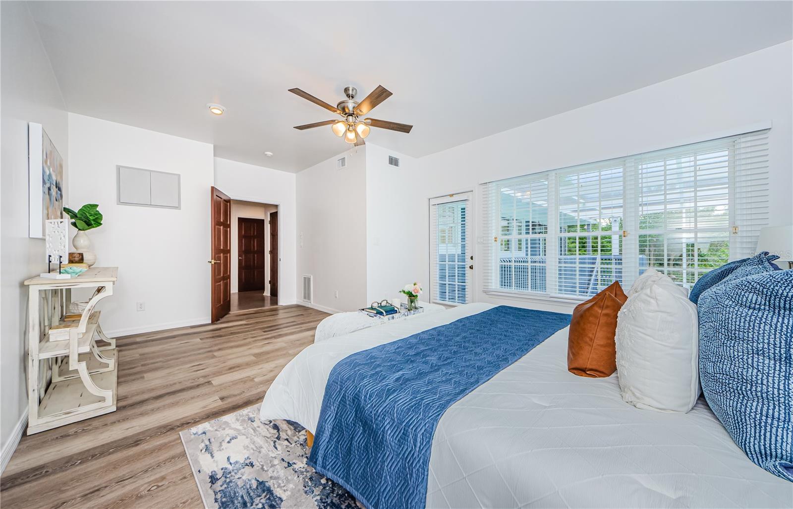 The Master Bedroom says it all, large, luxurious, light and bright, and more!