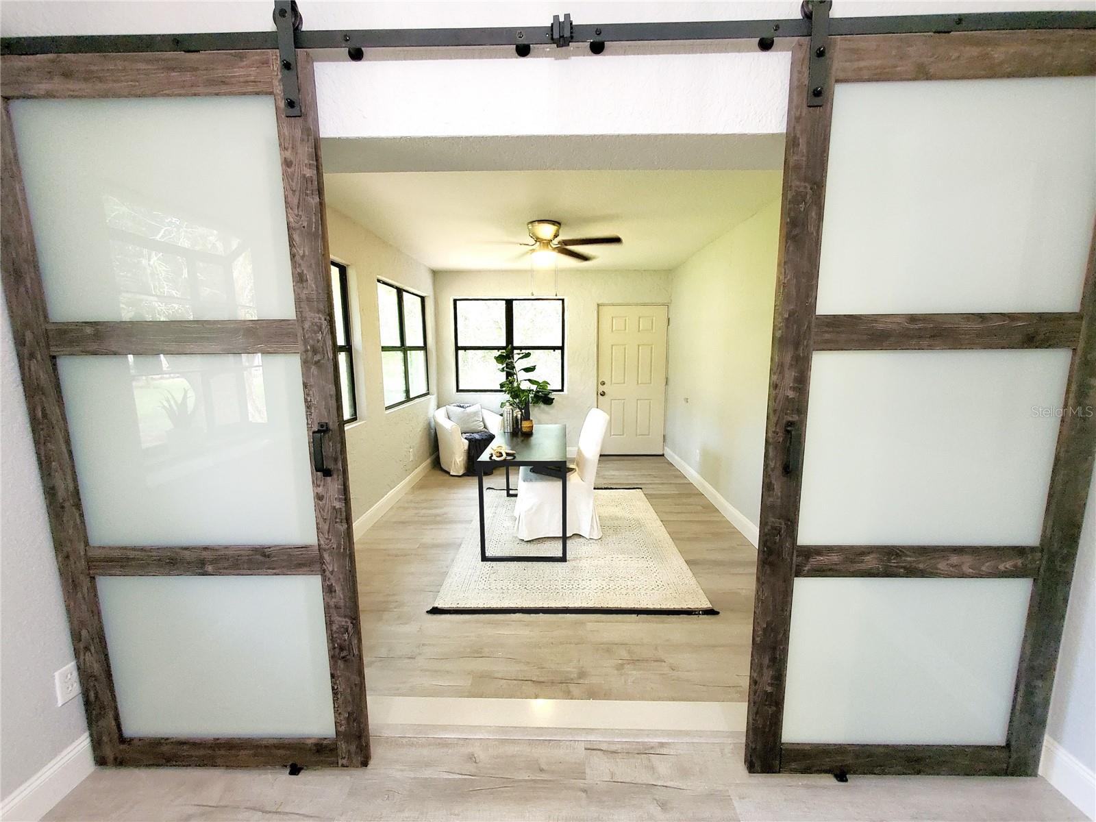 BARN DOORS TO OFFICE