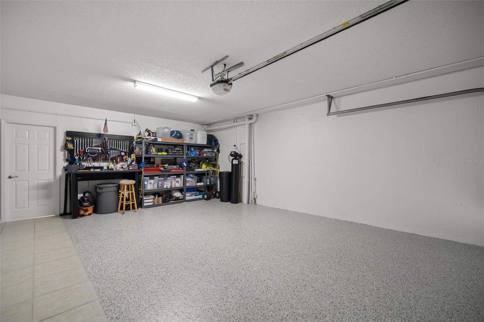 Two Car Garage with Epoxy Floors