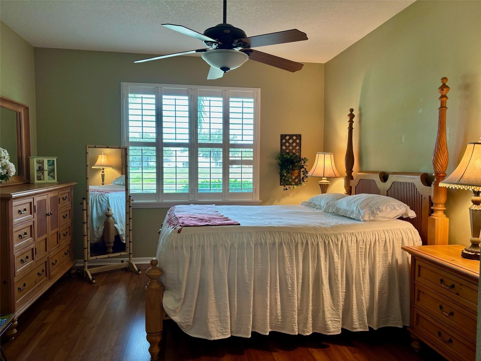 Master bedroom with view