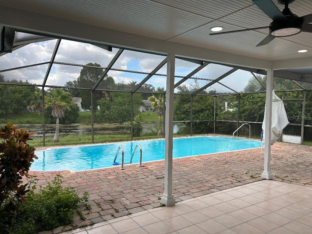 Outdoor deck/pool/lanai  area, tile & pavers