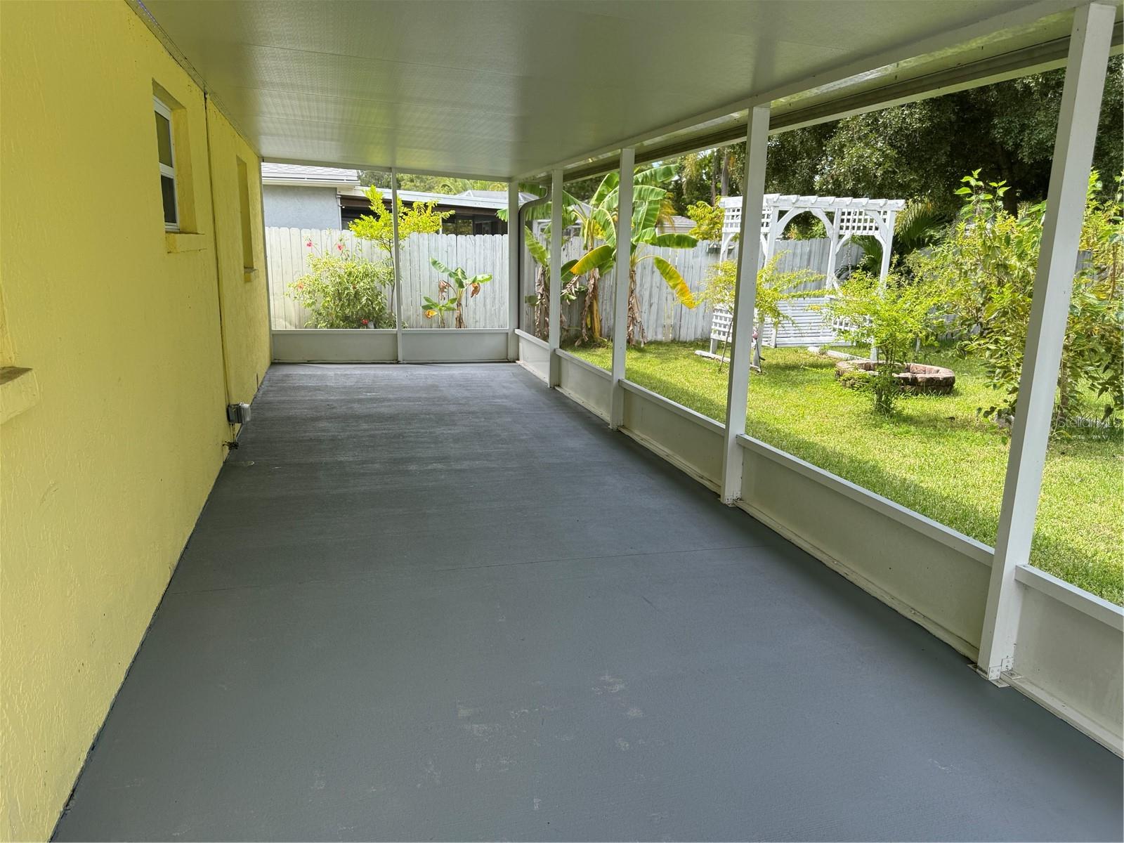 Screened back porch emptied!