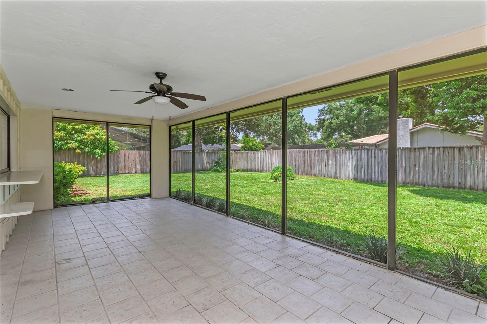 Large and open screened patio