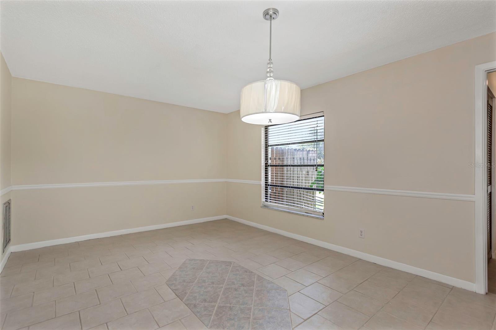 Spacious dining room