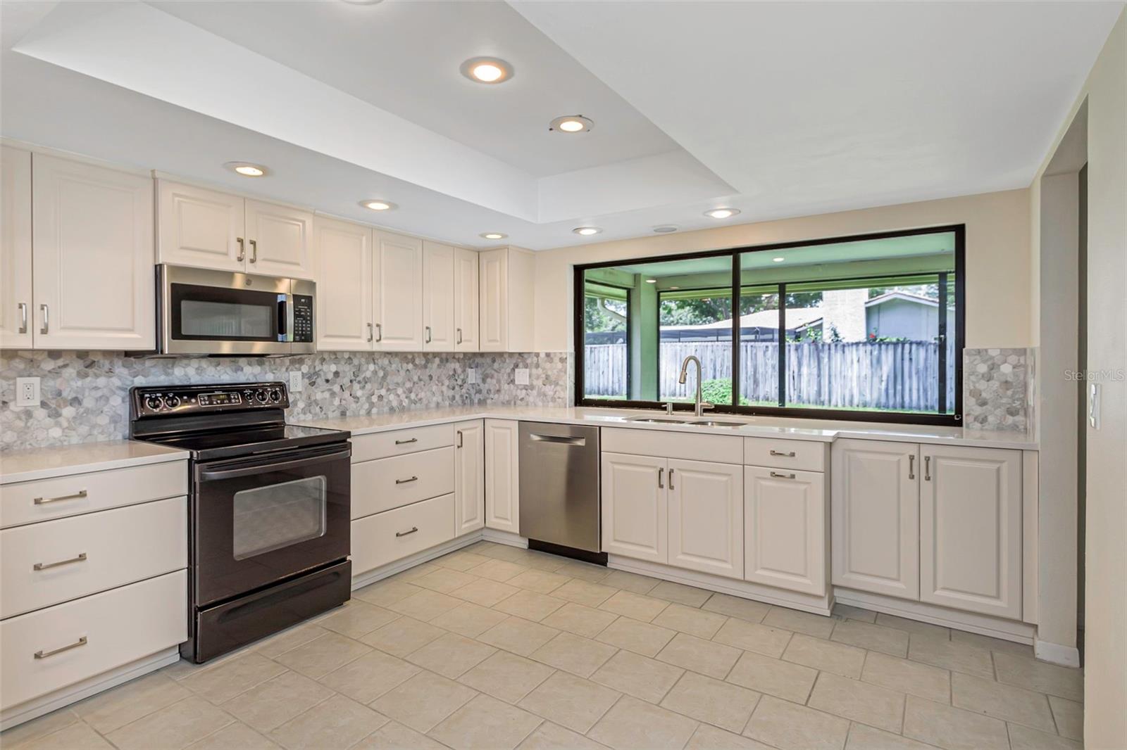 New kitchen with quartz countertops