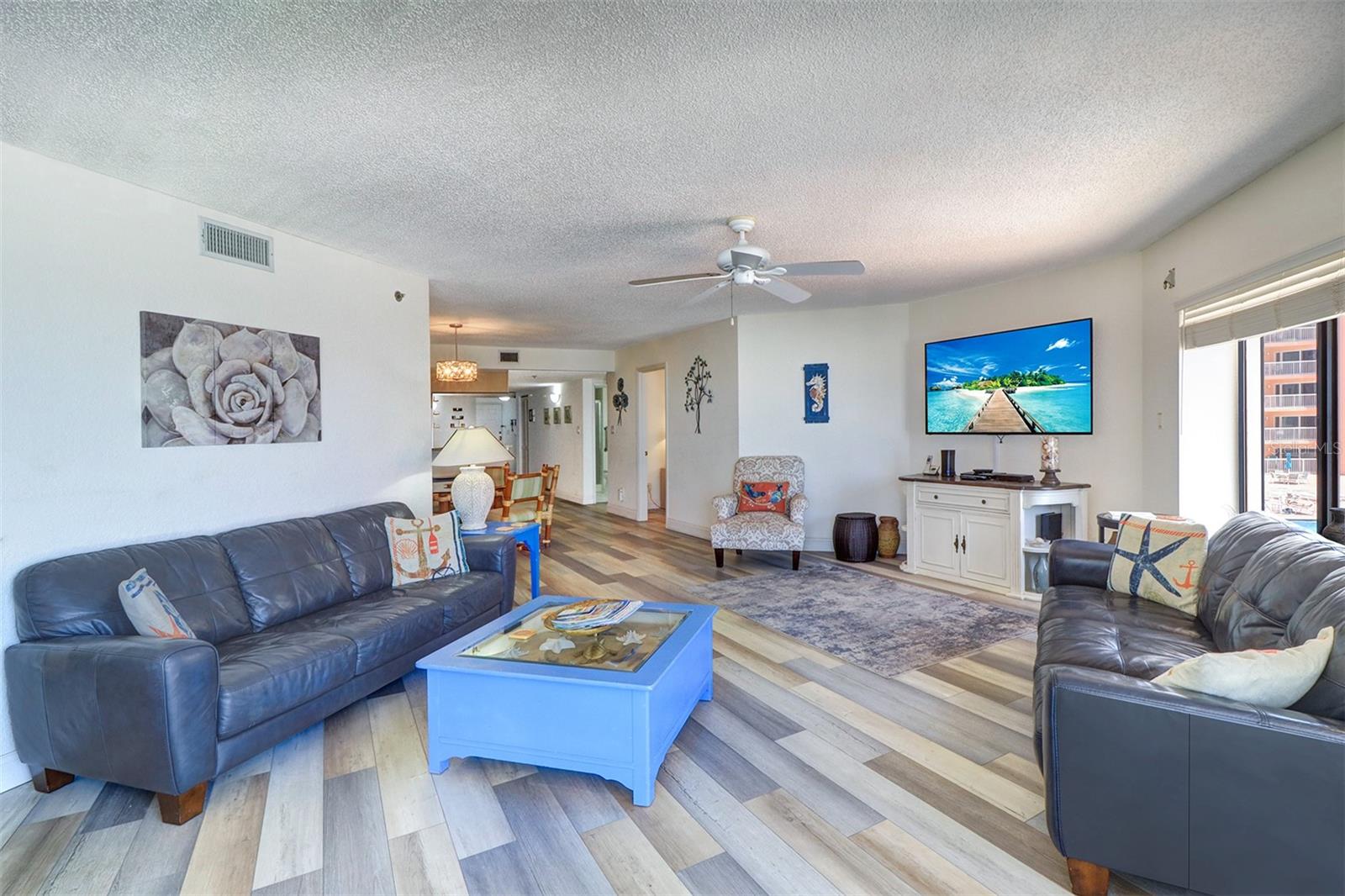 Lovely living room furnishings and floor