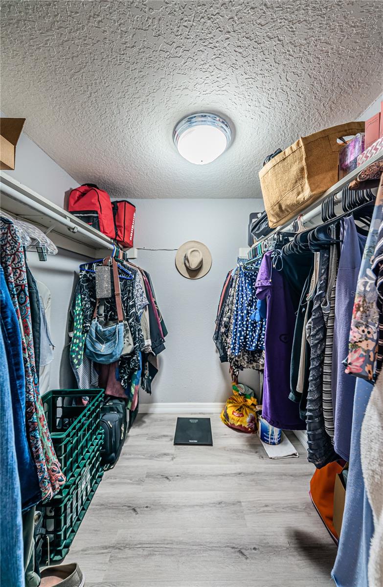 Spacious walk in closet