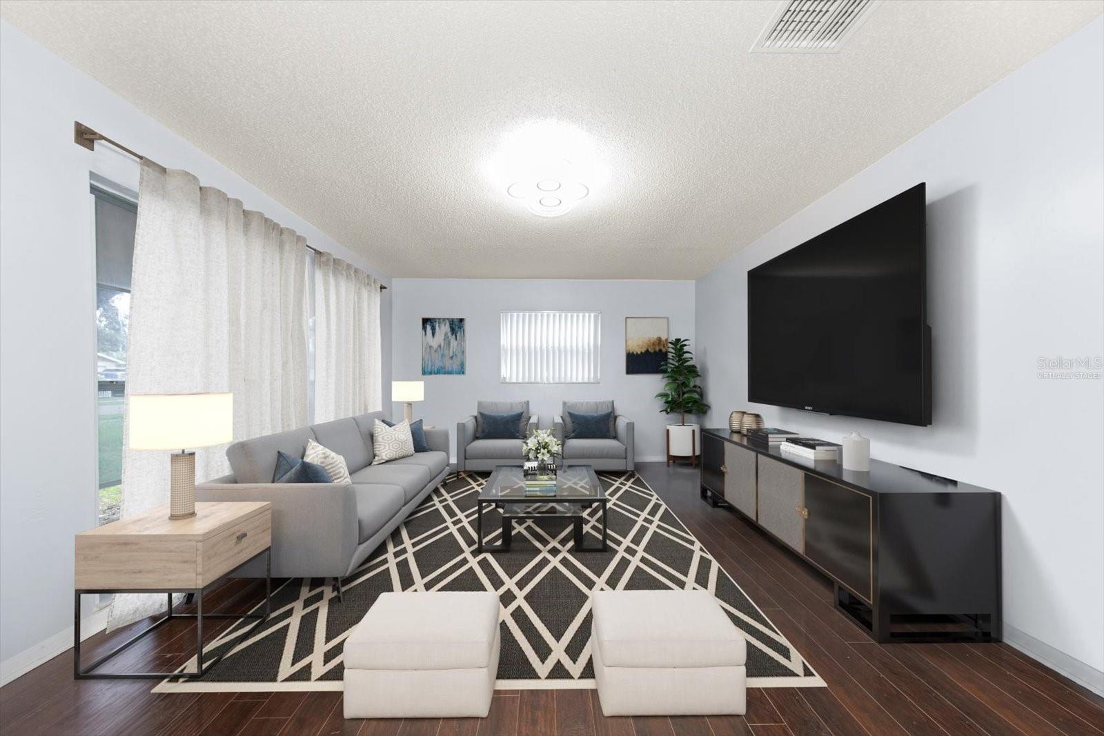 Virtually Staged Living Room