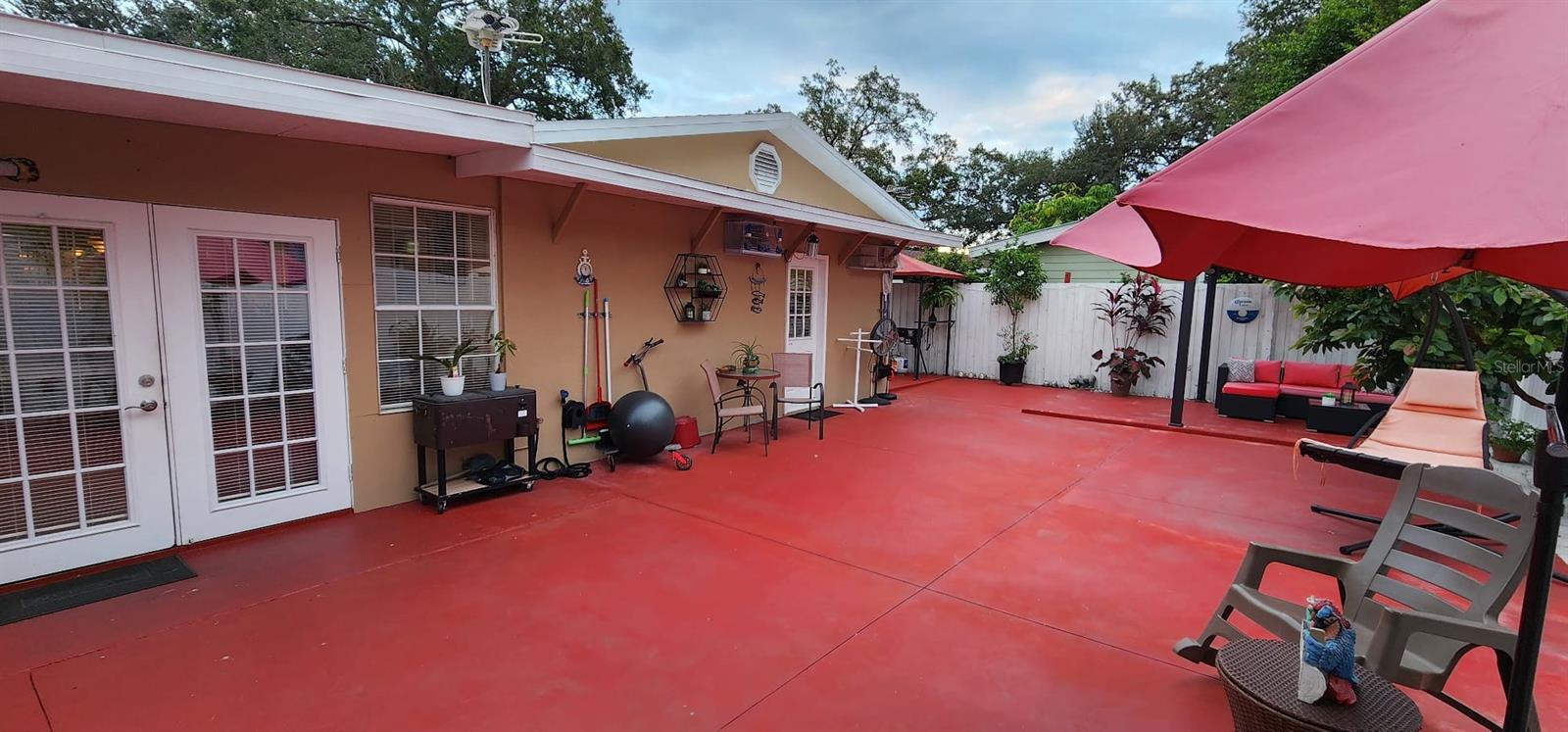 Back Patio From Florida's Room Back Entrance to Side Walk