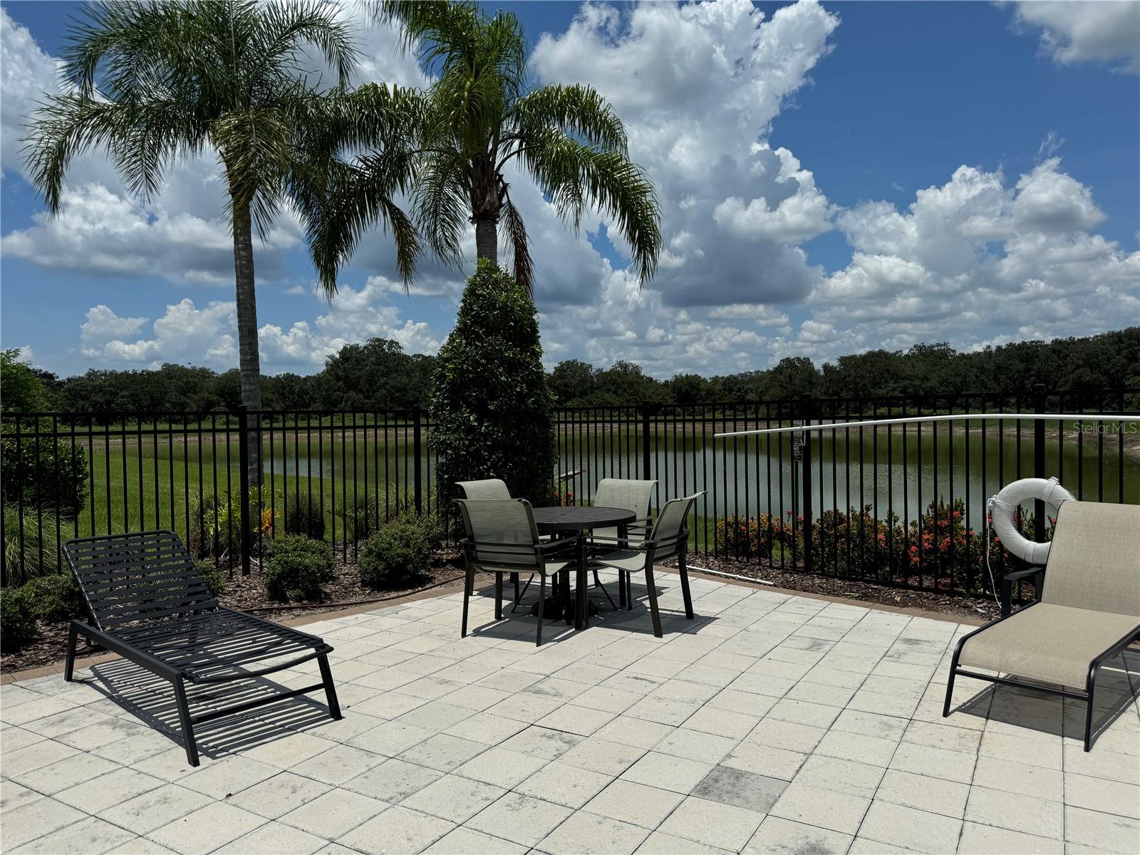 Sitting Area Overlooking Pond