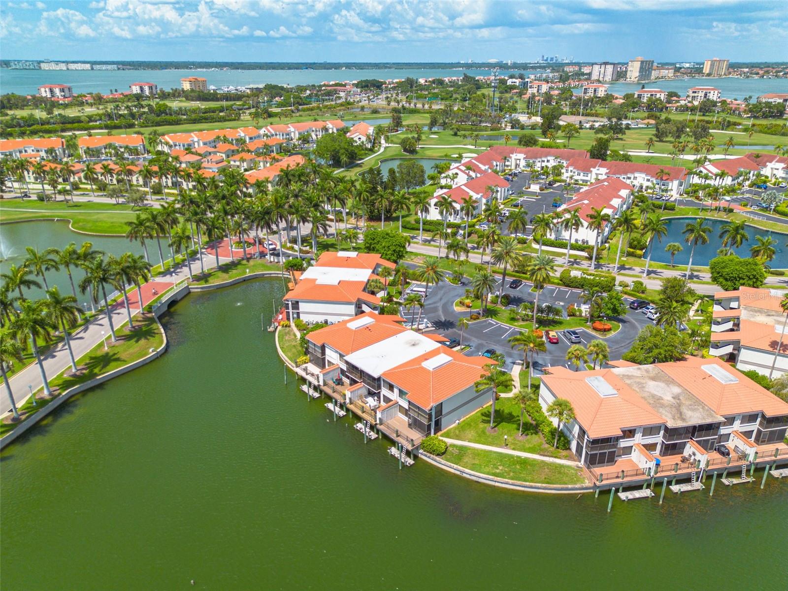 Surrounded by beautiful water and a first-class golf course.