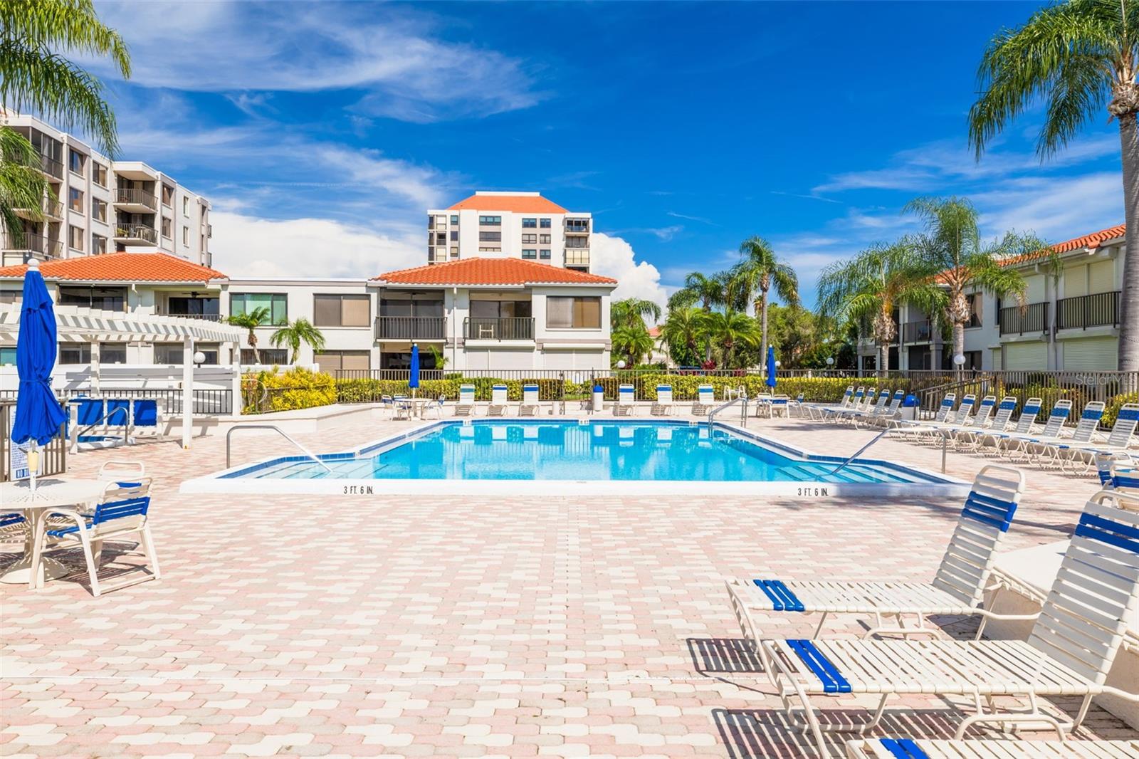 This gorgeous pool is a short stroll from your condo