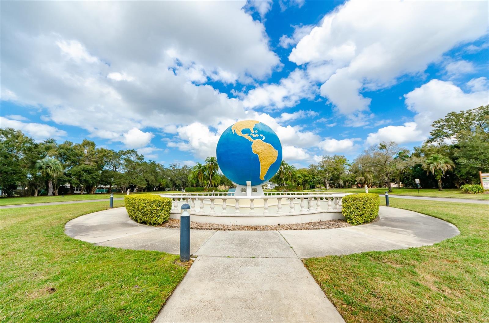 ON TOP OF THE WORLD GLOBE AT MAIN ENTRANCE