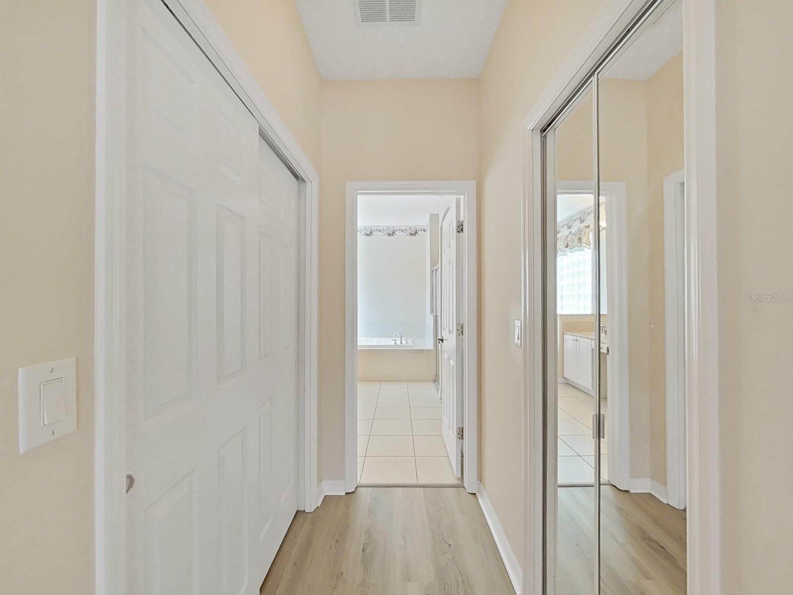 master closet hallway