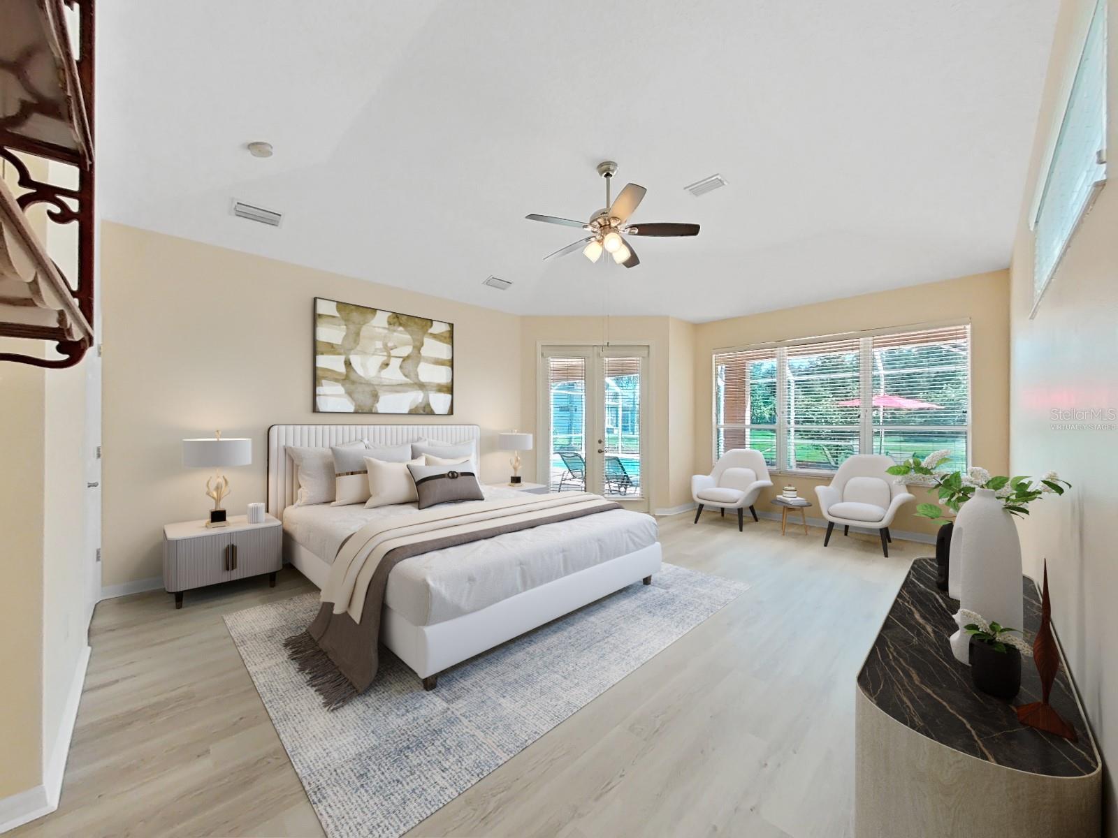 master bedroom virtually staged