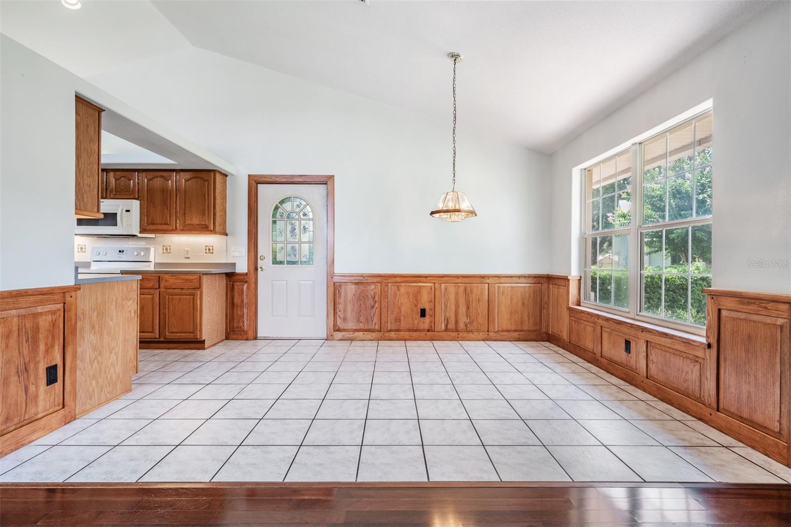 Eat in dining area overlooking side yard