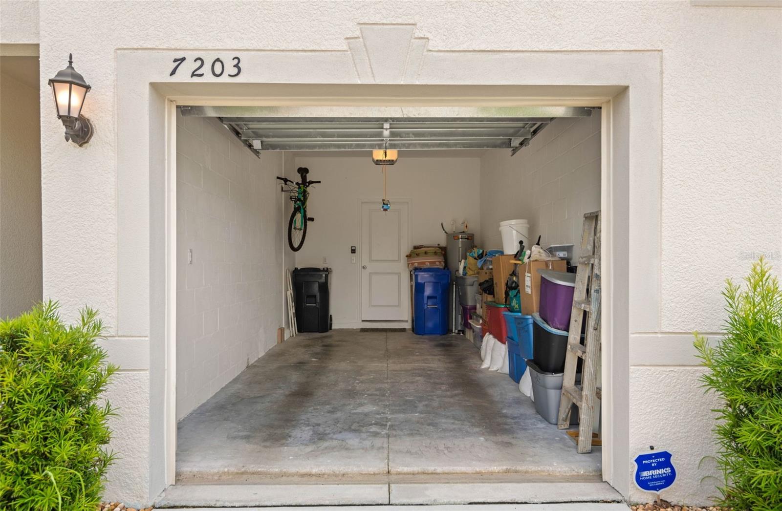 Attached Garage view from front of home