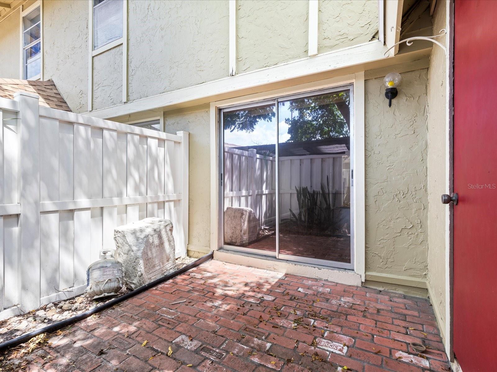 Back Private Courtyard with Storage Room