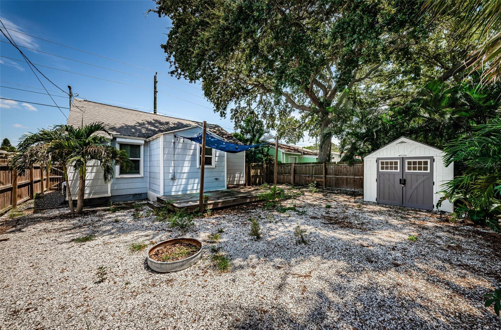 Backyard and shed