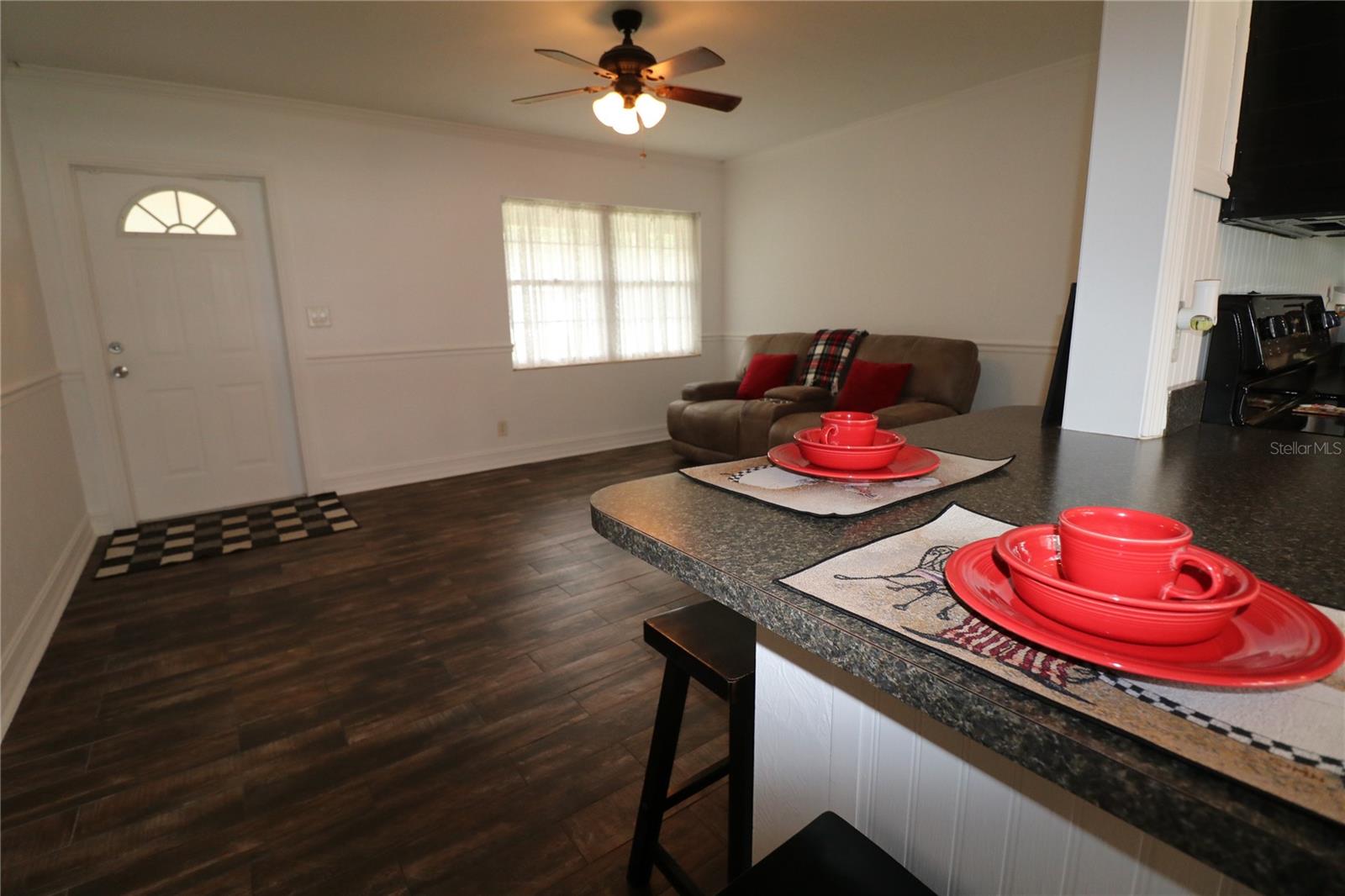 Kitchen overlooking Family room