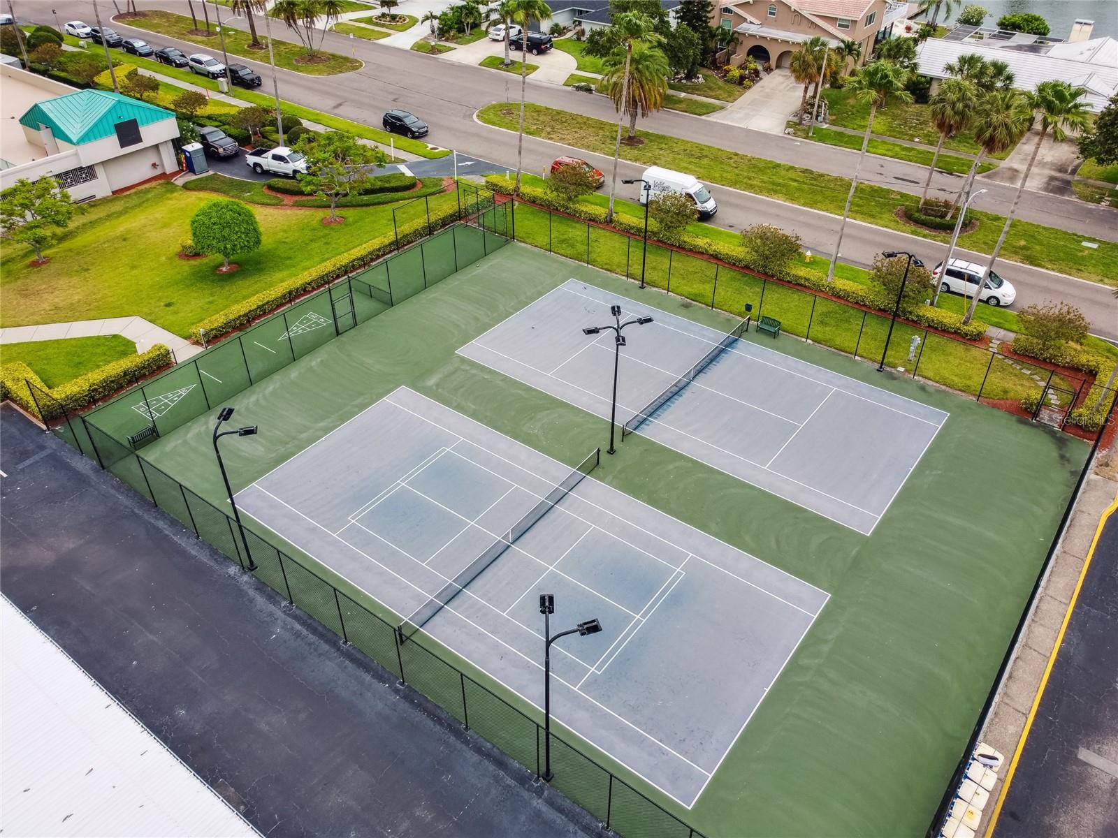 From your condo home watch tennis or pickle ball