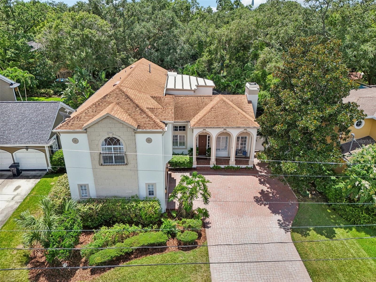 Arial view of home